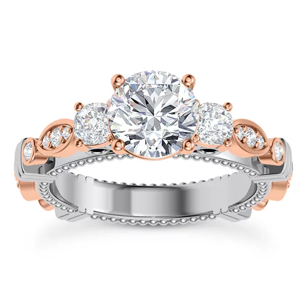 Crater Diamond Engagement Ring