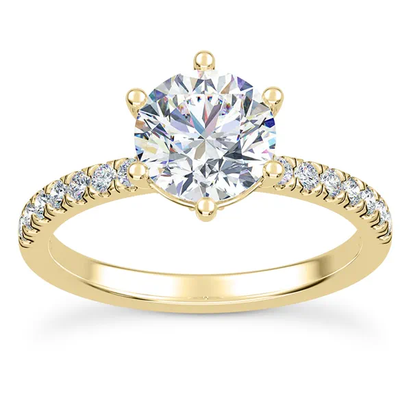 Alka Curved Hidden Halo Ring