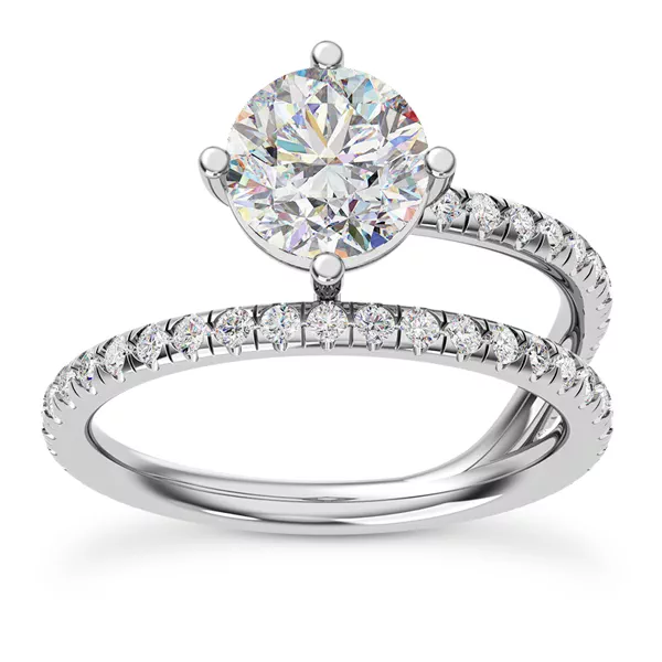 Fete Floating Diamond Engagement Ring