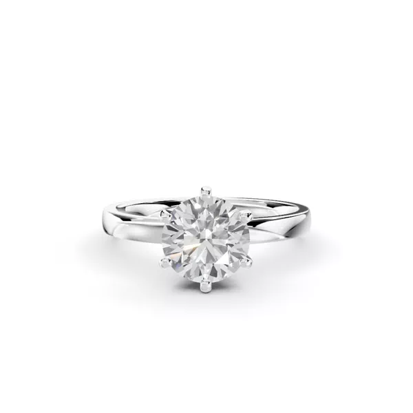 Boda Six Prong 2mm Comfort Fit Engagement Ring
