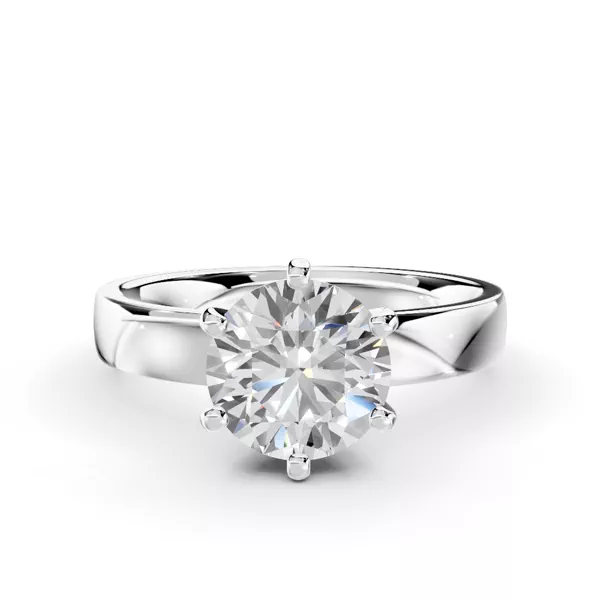 Boda Six Prong 3mm Comfort Fit Engagement Ring