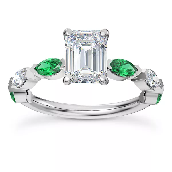 Setting Clora Emerald And Diamond