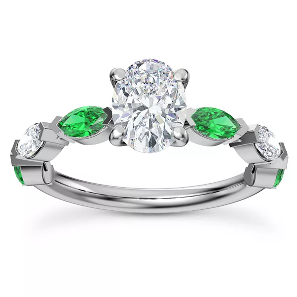 Setting Clora Emerald And Diamond