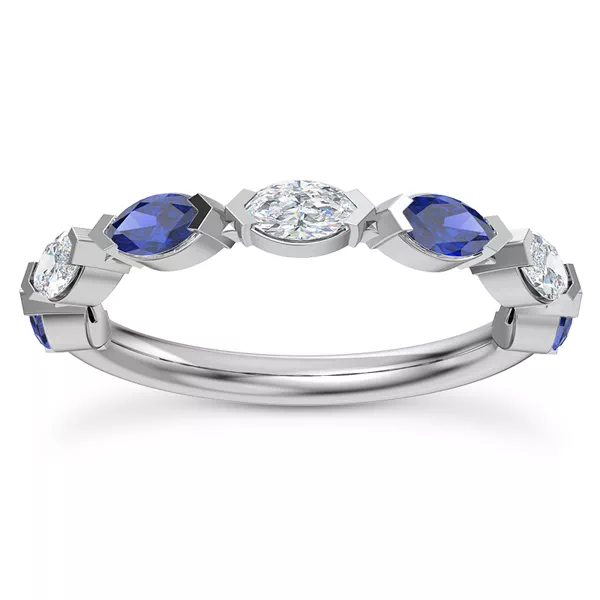 Astro Diamond And Sapphire Band