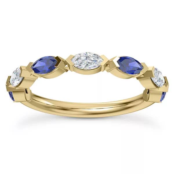 Astro Diamond And Sapphire Band