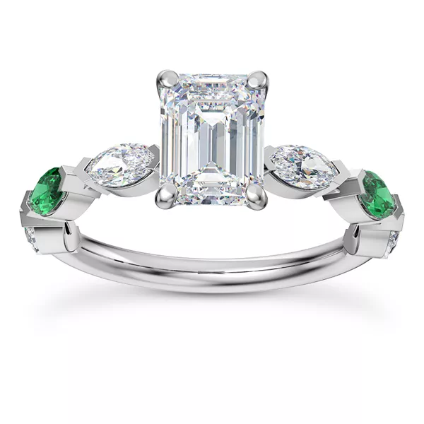 Setting Viridi Diamond And Emerald