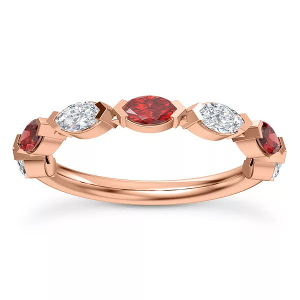 Cherry Diamond and Ruby Band