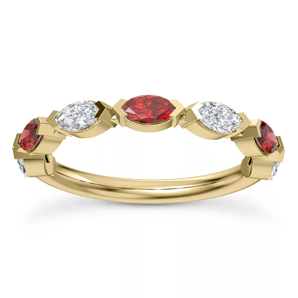Cherry Diamond and Ruby Band