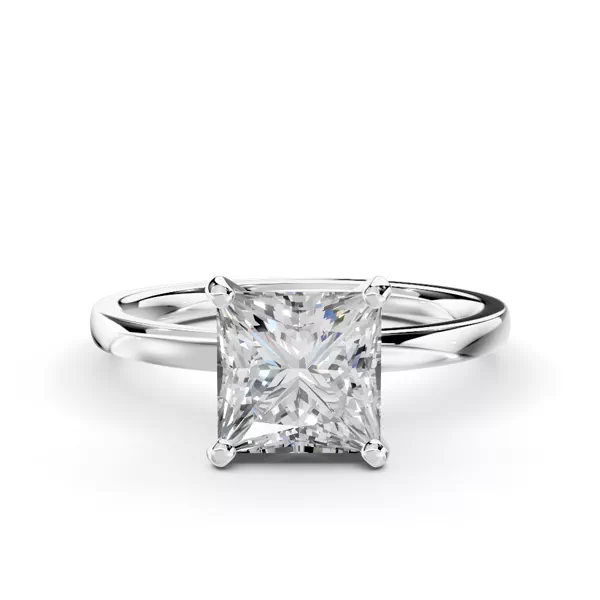 Linda 1.5mm Comfort Fit Engagement Ring With 1.8 Carat Princess Diamond