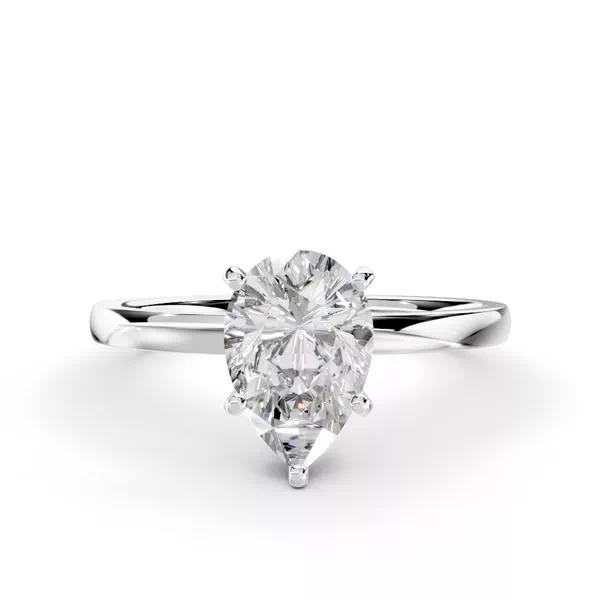 Linda 1.5mm Comfort Fit Engagement Ring With 1.04 Carat Pear Diamond
