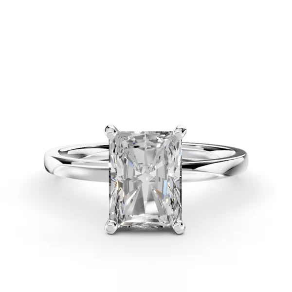 Linda 1.5mm Comfort Fit Engagement Ring With 1.19 Carat Radiant Diamond