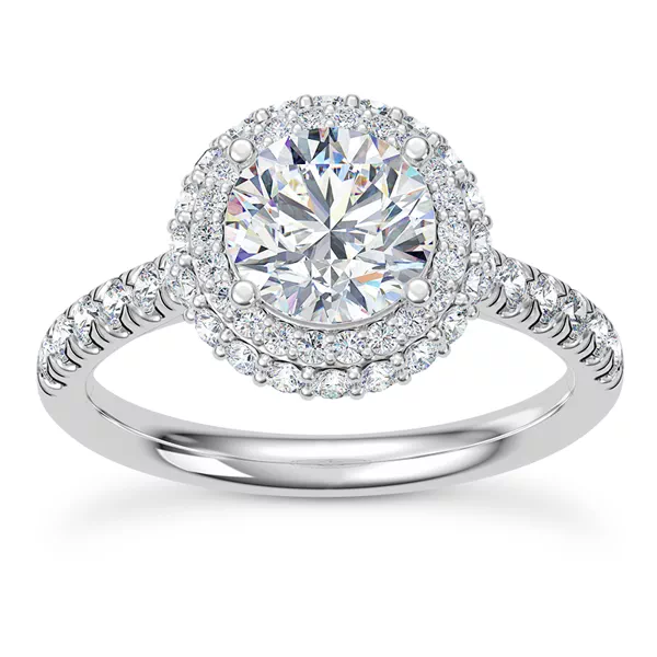 Leoni Double Halo Engagement Ring