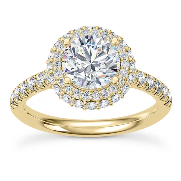 Leoni Double Halo Engagement Ring