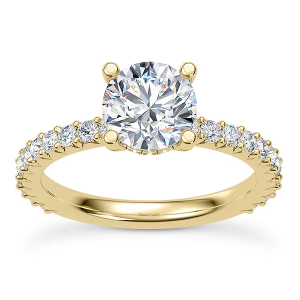 Thalia Diamond Prong and Pave Engagement Ring