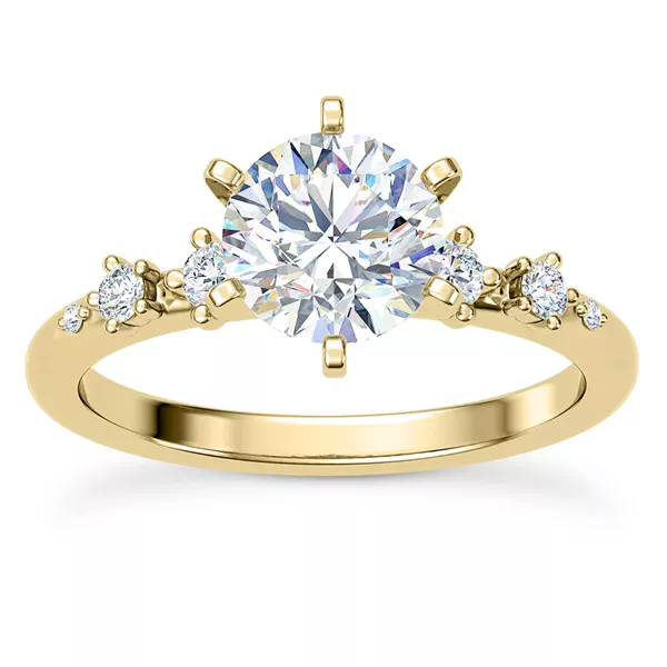 Katya Graduated Spaced Pavé Engagement Ring