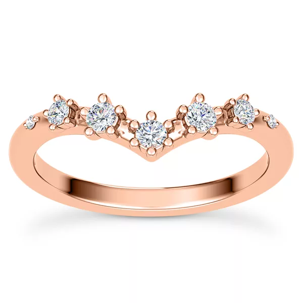 Katya Spaced Diamond Chevron Band