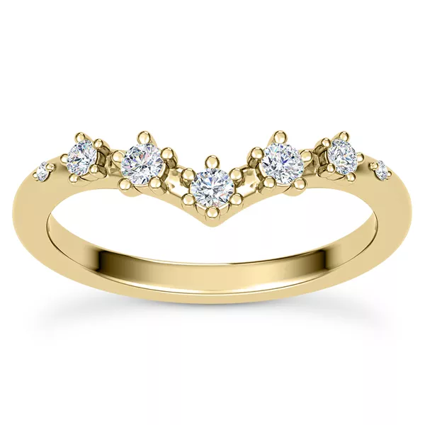 Katya Spaced Diamond Chevron Band