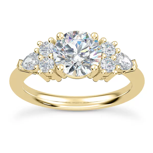 Serene Round And Pear Engagement Ring