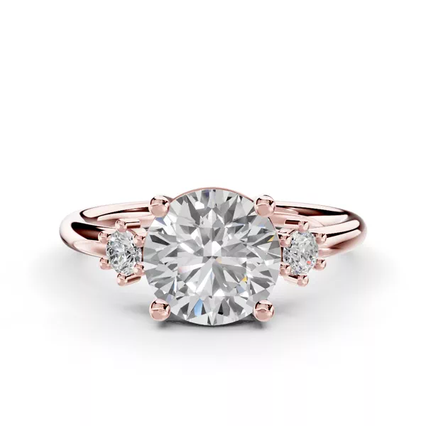 Marni Petite Three-Stone Engagement Ring