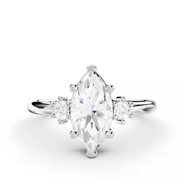 Marni Petite Three-Stone Engagement Ring