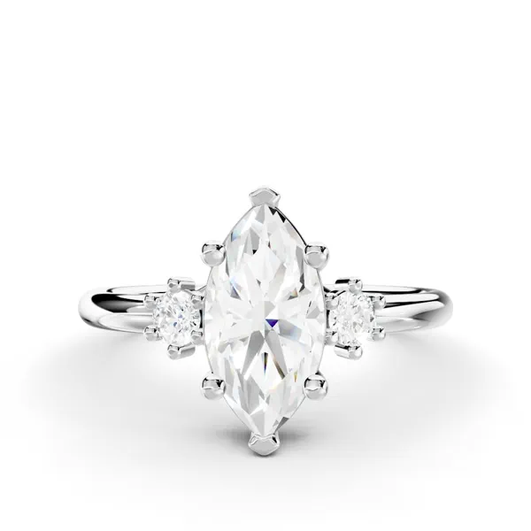 Marni Petite Three-Stone Engagement Ring