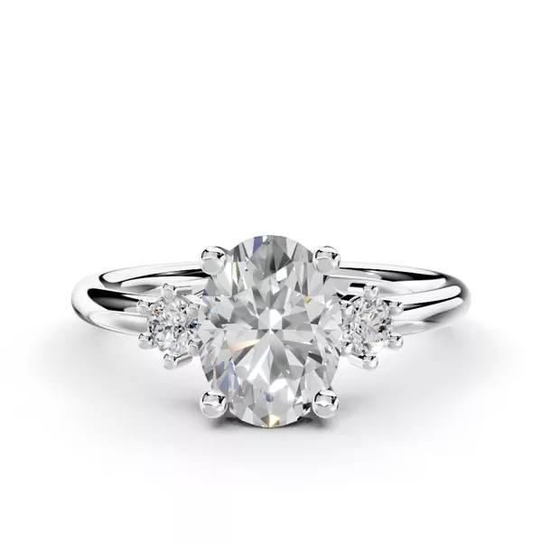 Marni Petite Three-Stone Engagement Ring