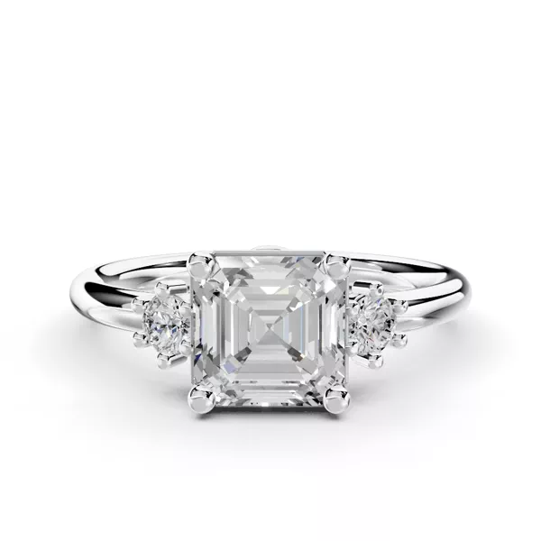 Marni Petite Three-Stone Engagement Ring