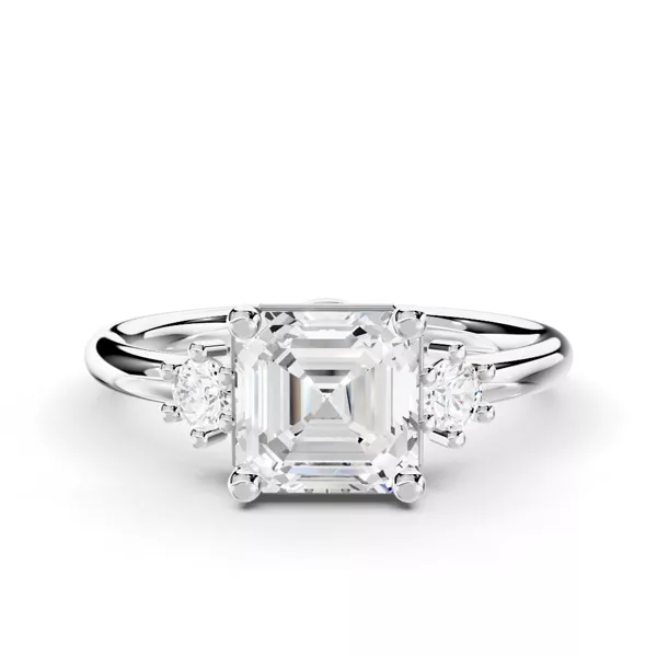 Marni Petite Three-Stone Engagement Ring