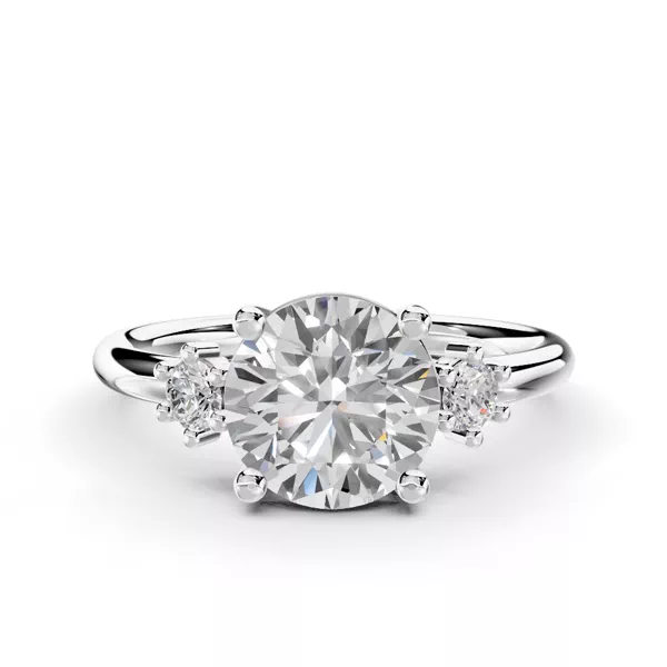 Marni Petite Three-Stone Engagement Ring
