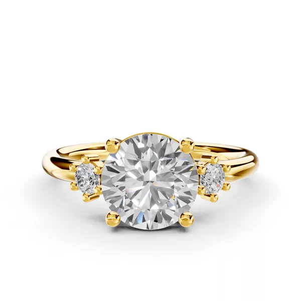 Marni Petite Three-Stone Engagement Ring