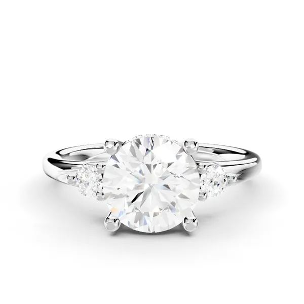 Setting Stacy Petite Three-Stone Hidden Halo Lab