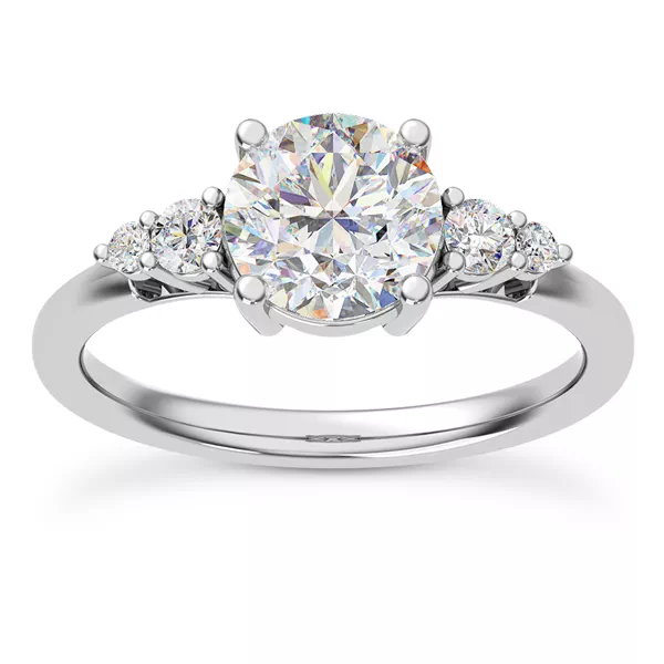 Rhea Duo Graduated Side-Stone Engagement Ring