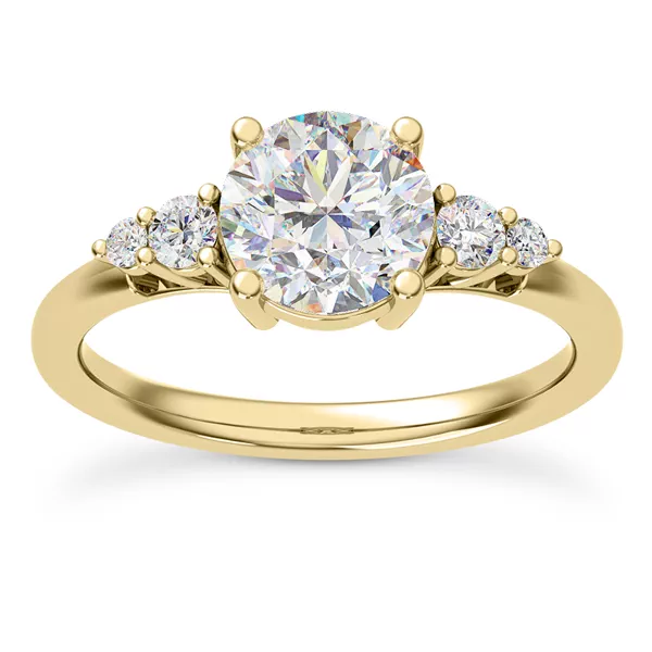 Rhea Duo Graduated Side-Stone Engagement Ring