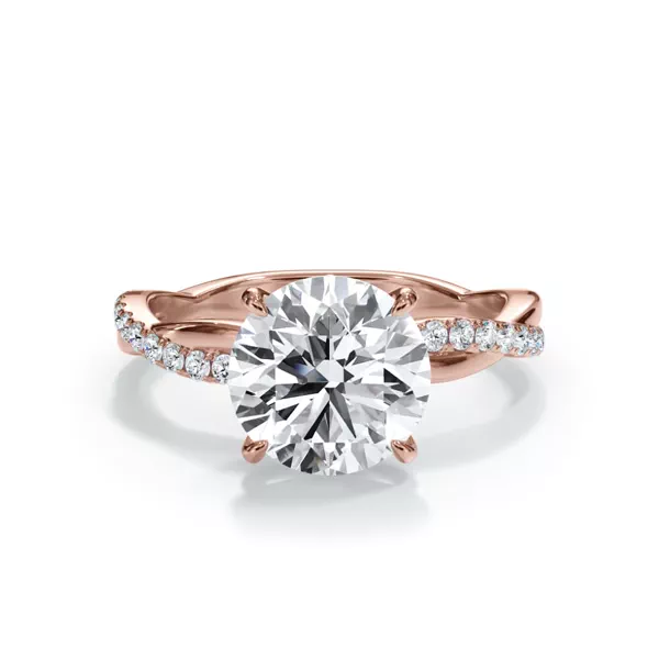 Bellora Pavé Twist Lab Engagement Ring