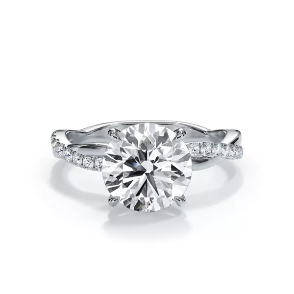 Bellora Pavé Twist Lab Engagement Ring