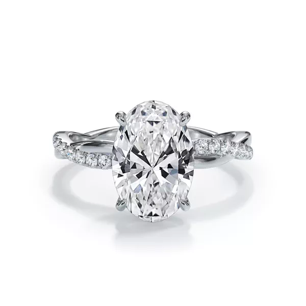 Bellora Pavé Twist Lab Engagement Ring