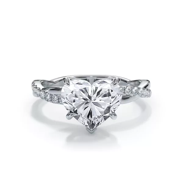 Bellora Pavé Twist Lab Engagement Ring