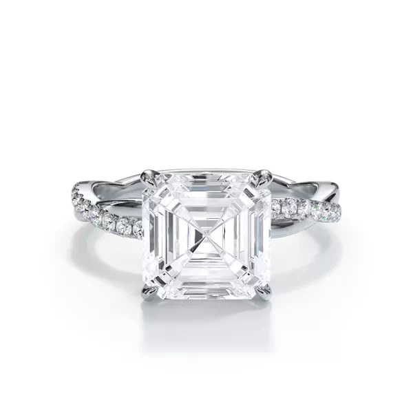 Bellora Pavé Twist Lab Engagement Ring