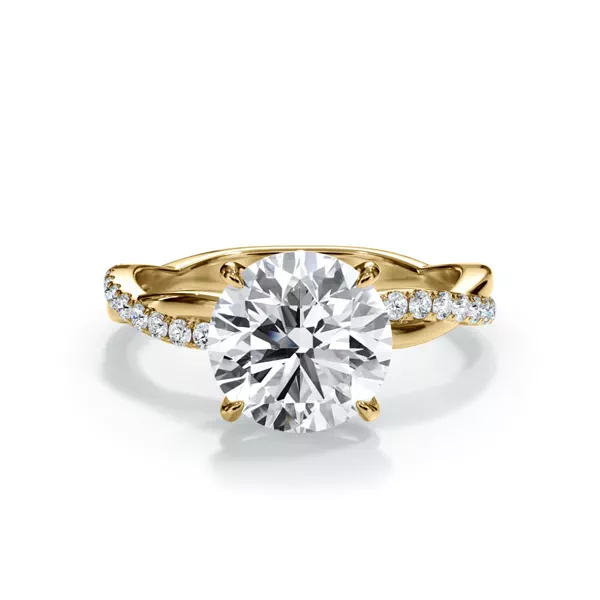 Bellora Pavé Twist Lab Engagement Ring
