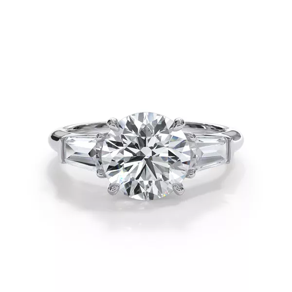 Bellora Grand Tapered Lab Baguette Engagement Ring