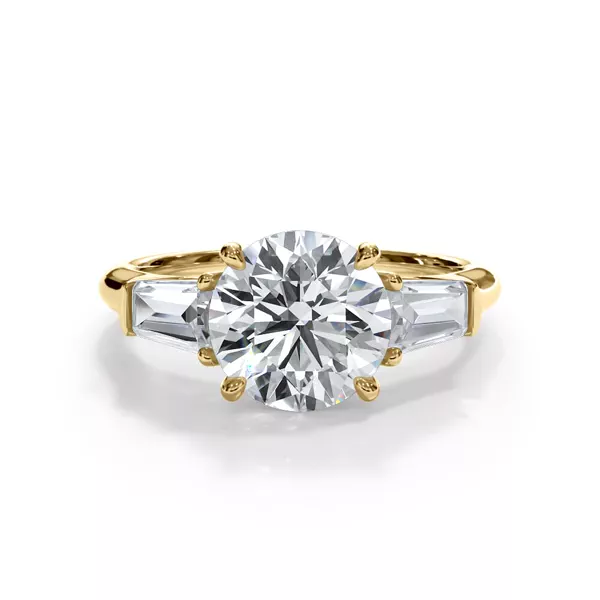 Bellora Grand Tapered Lab Baguette Engagement Ring