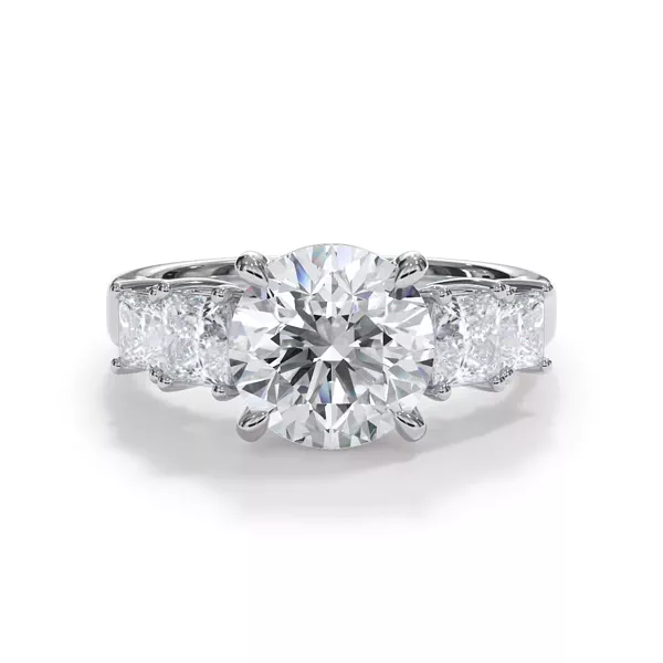 Bellora Graduated Princess-Cut Lab Engagement Ring