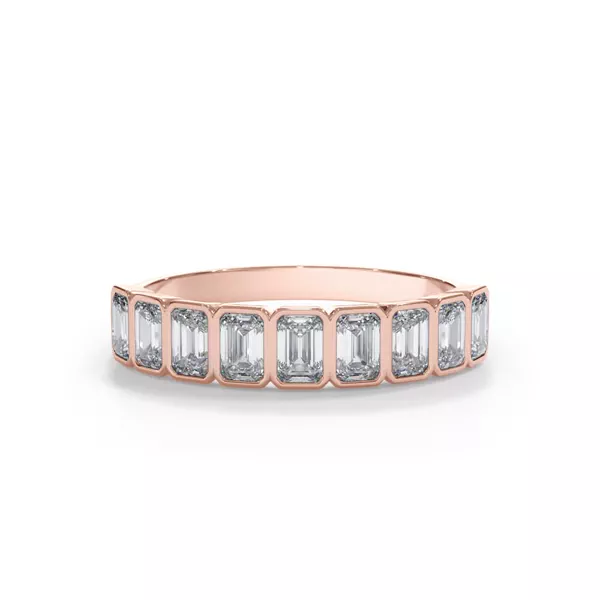 Bellora Emerald-Cut Bezel Band