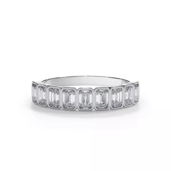 Bellora Emerald-Cut Bezel Band