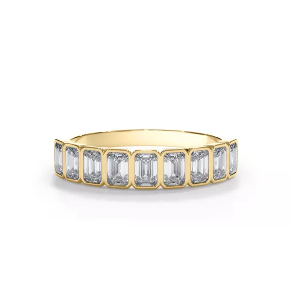 Bellora Lab Emerald-Cut Bezel Band