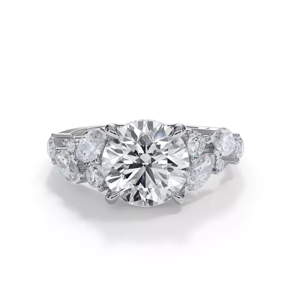 Matae Scattered Lab Diamond With Hidden Halo Ring