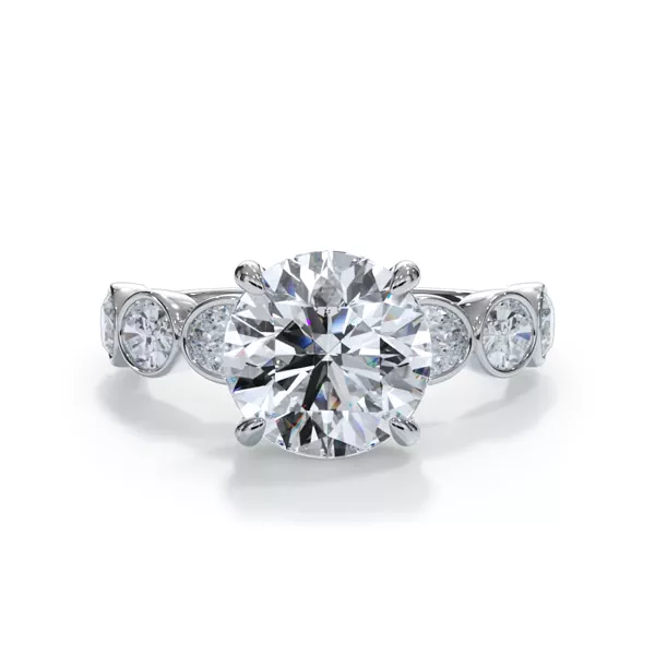 Bellora Oval Diamond Bezel Engagement Ring