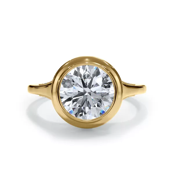 Cristalla Pavé Profile Bezel Engagement Ring
