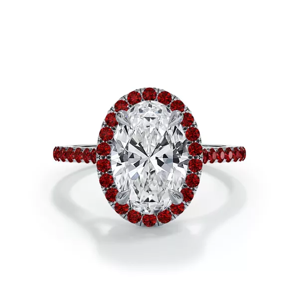 Setting Bellora Ruby Cathedral Halo