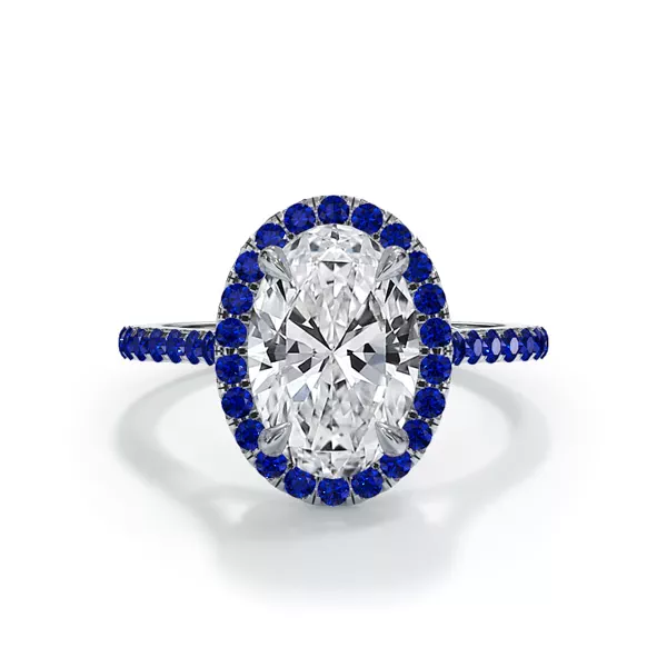 Setting Bellora Sapphire Cathedral Halo